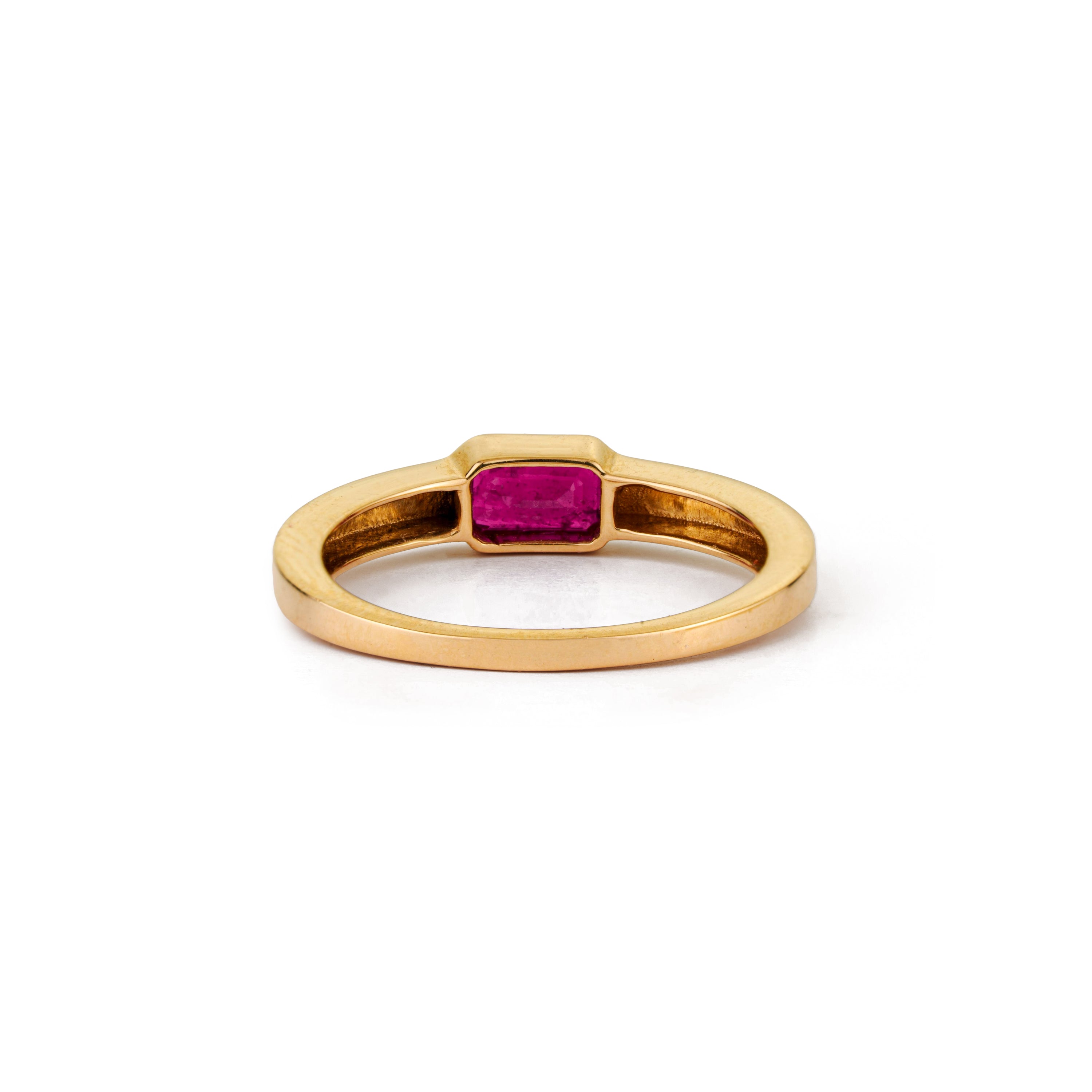 Emerald Cut Ruby Ring