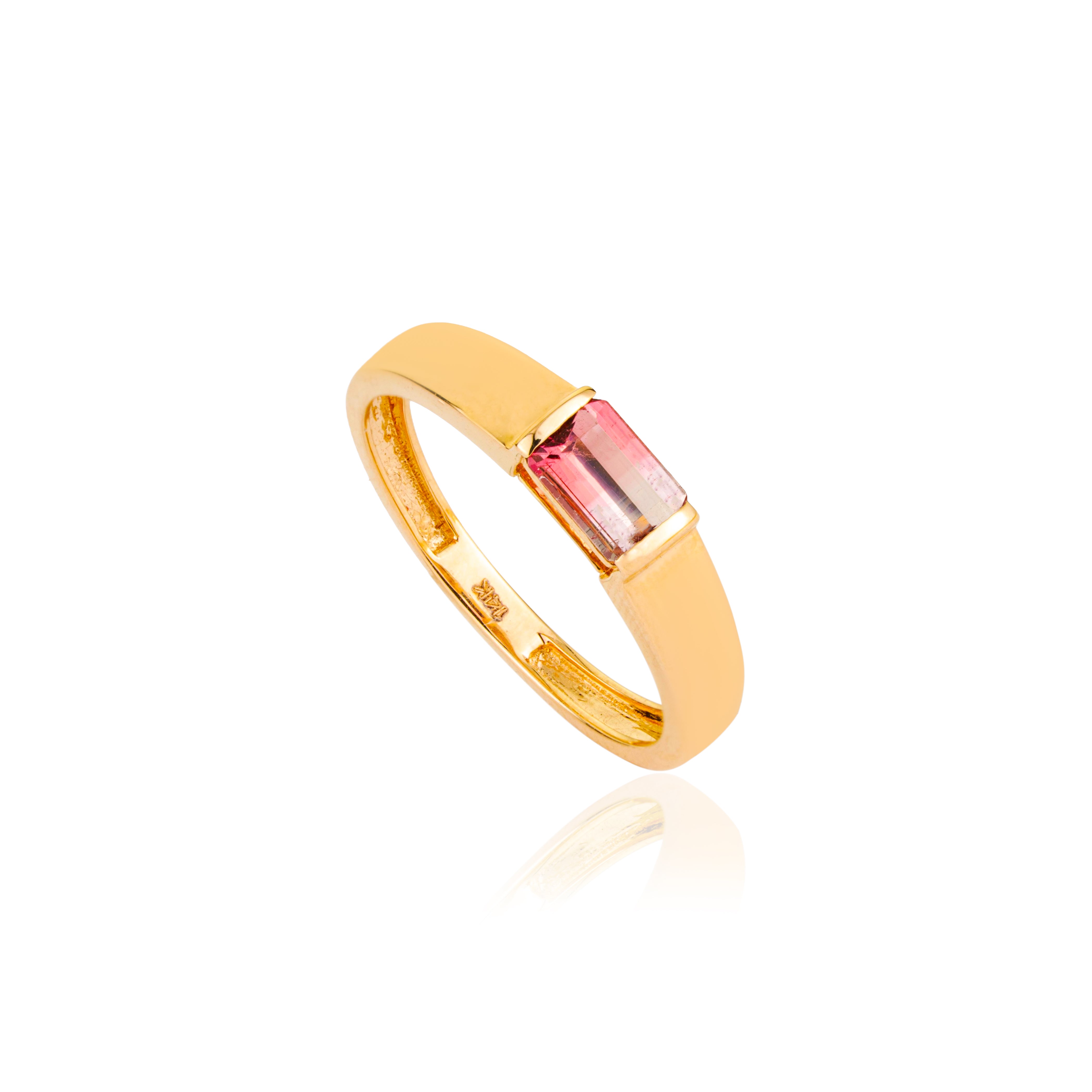 Watermelon Tourmaline Ring