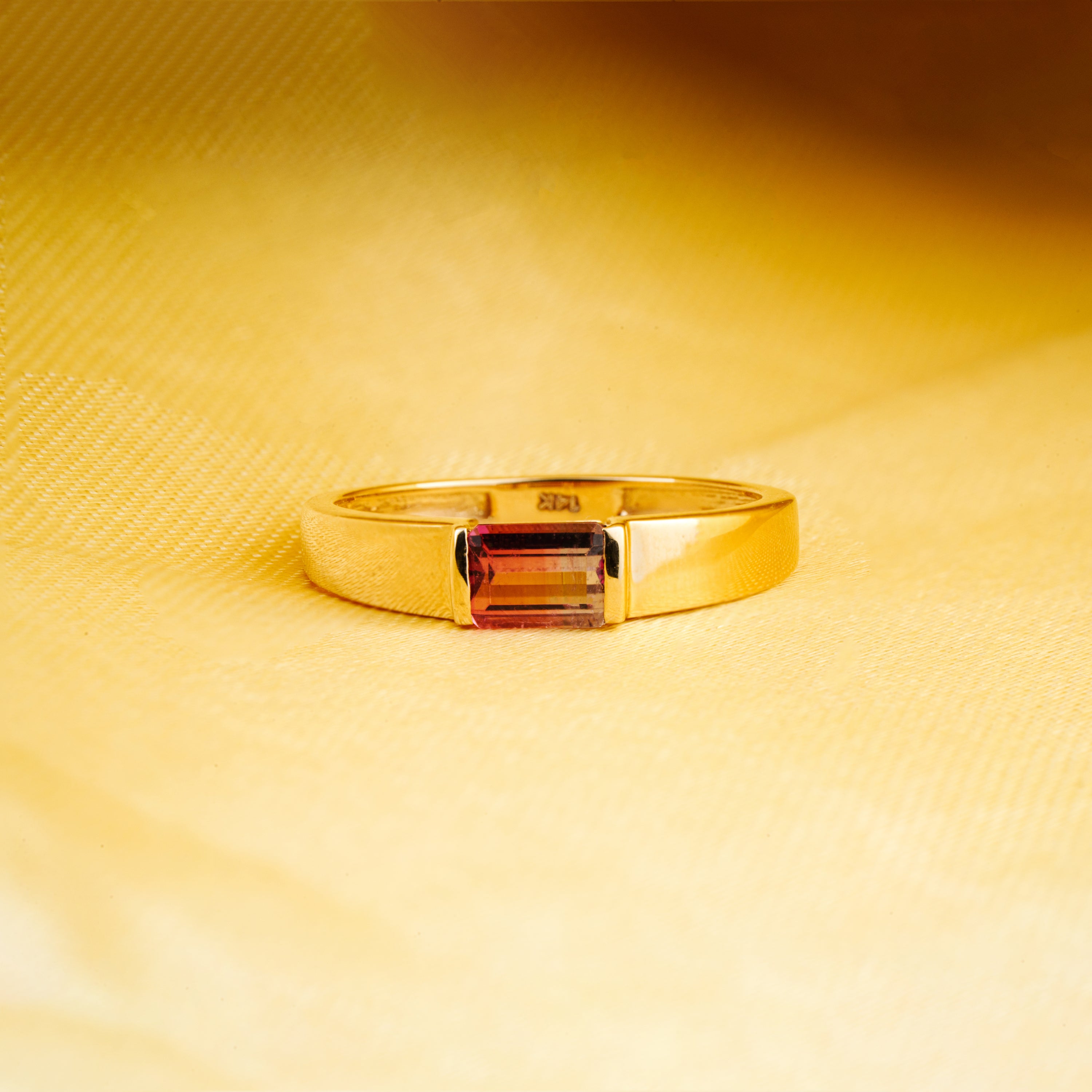Watermelon Tourmaline Ring