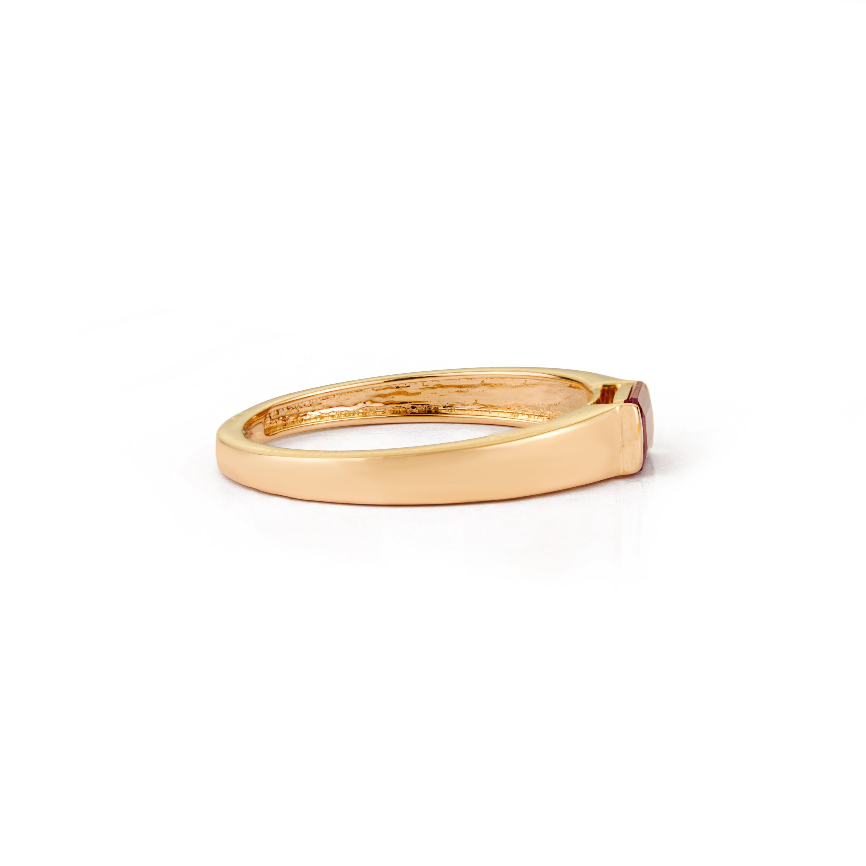 Emerald Cut Ruby Band Ring