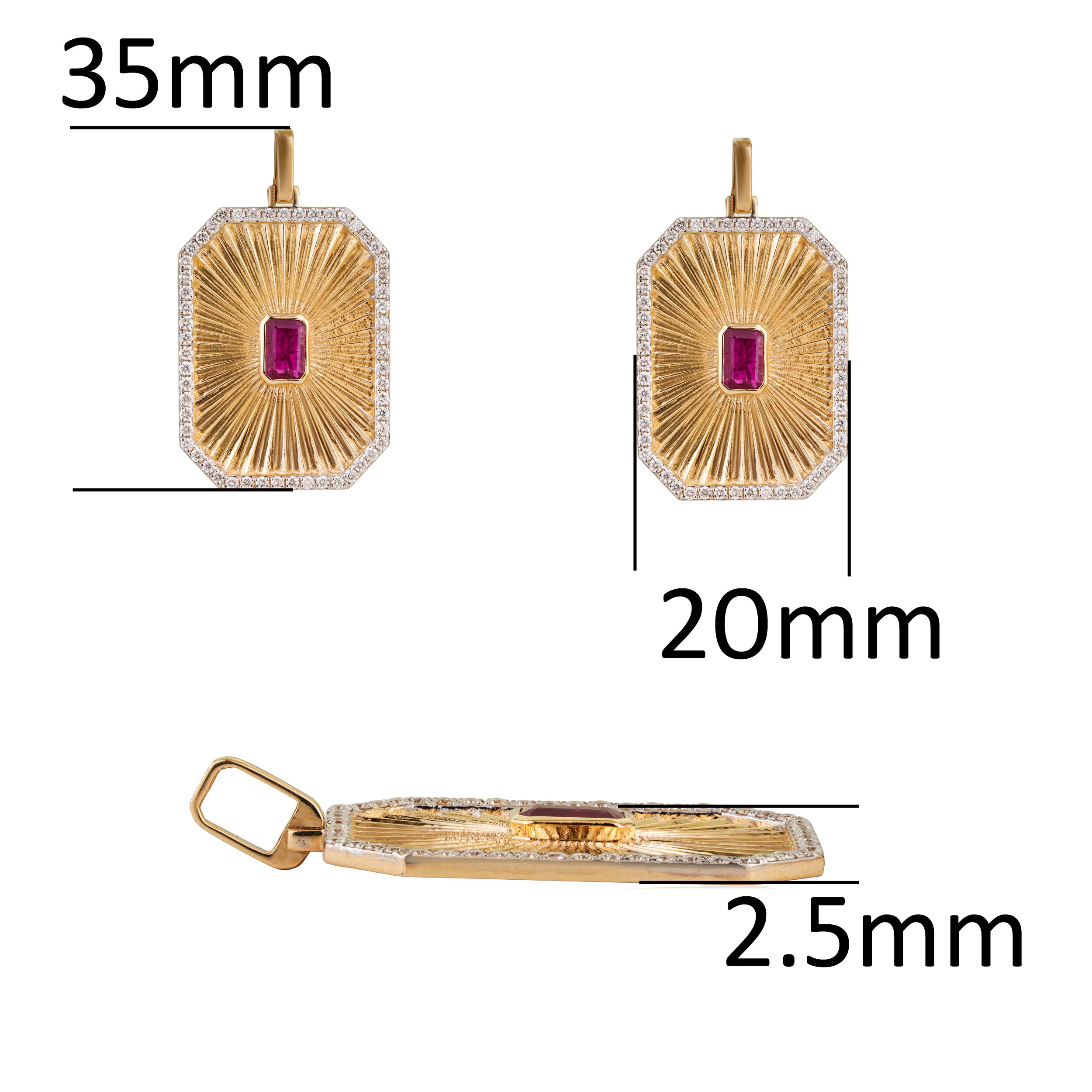 Ruby Diamond Pendant