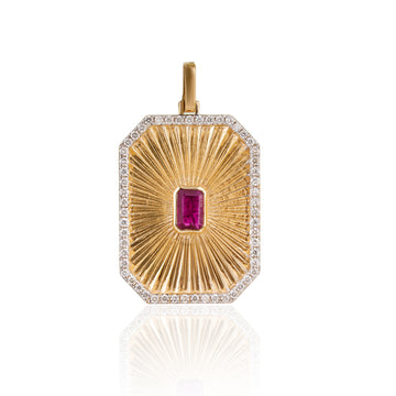 Ruby Diamond Pendant