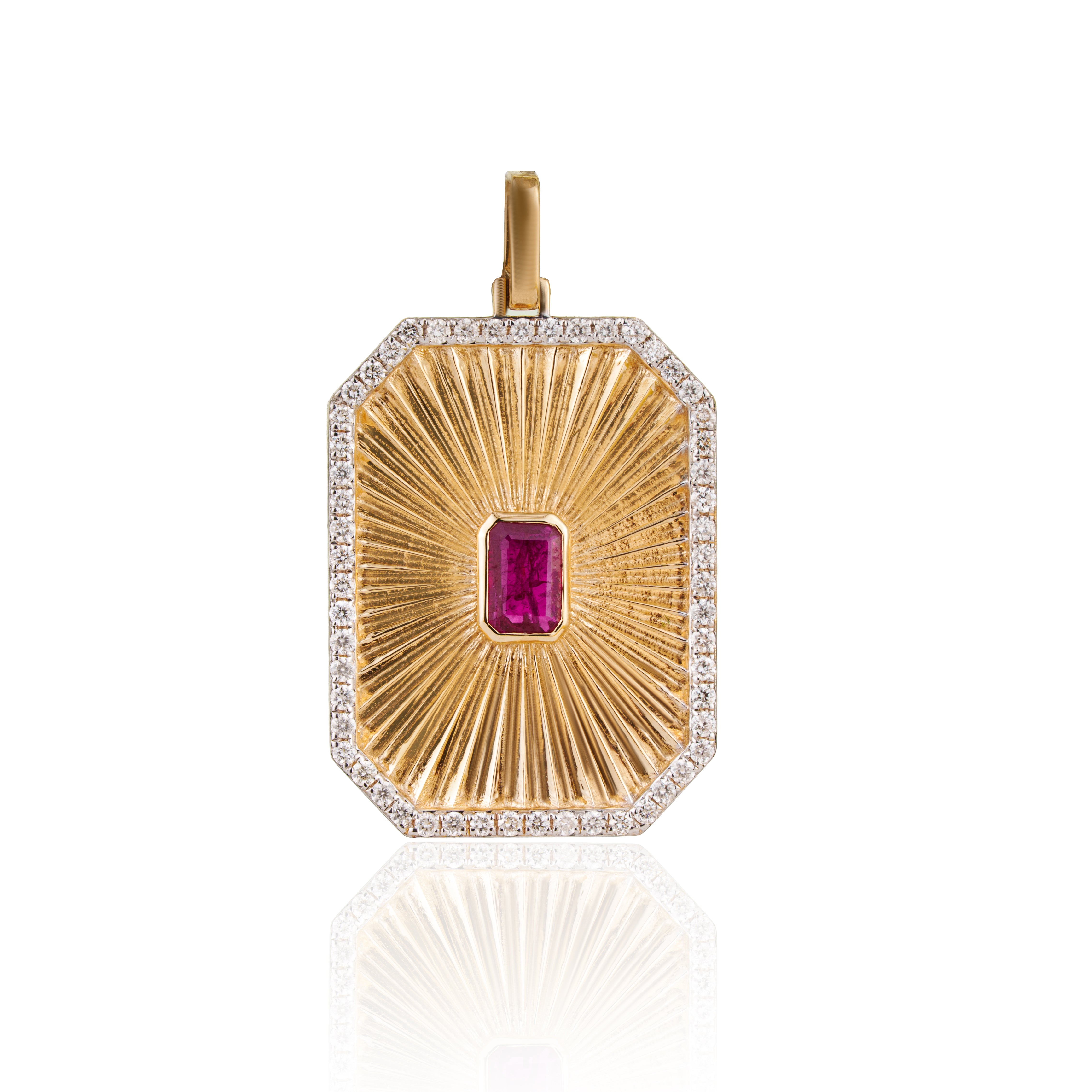 Ruby Diamond Pendant