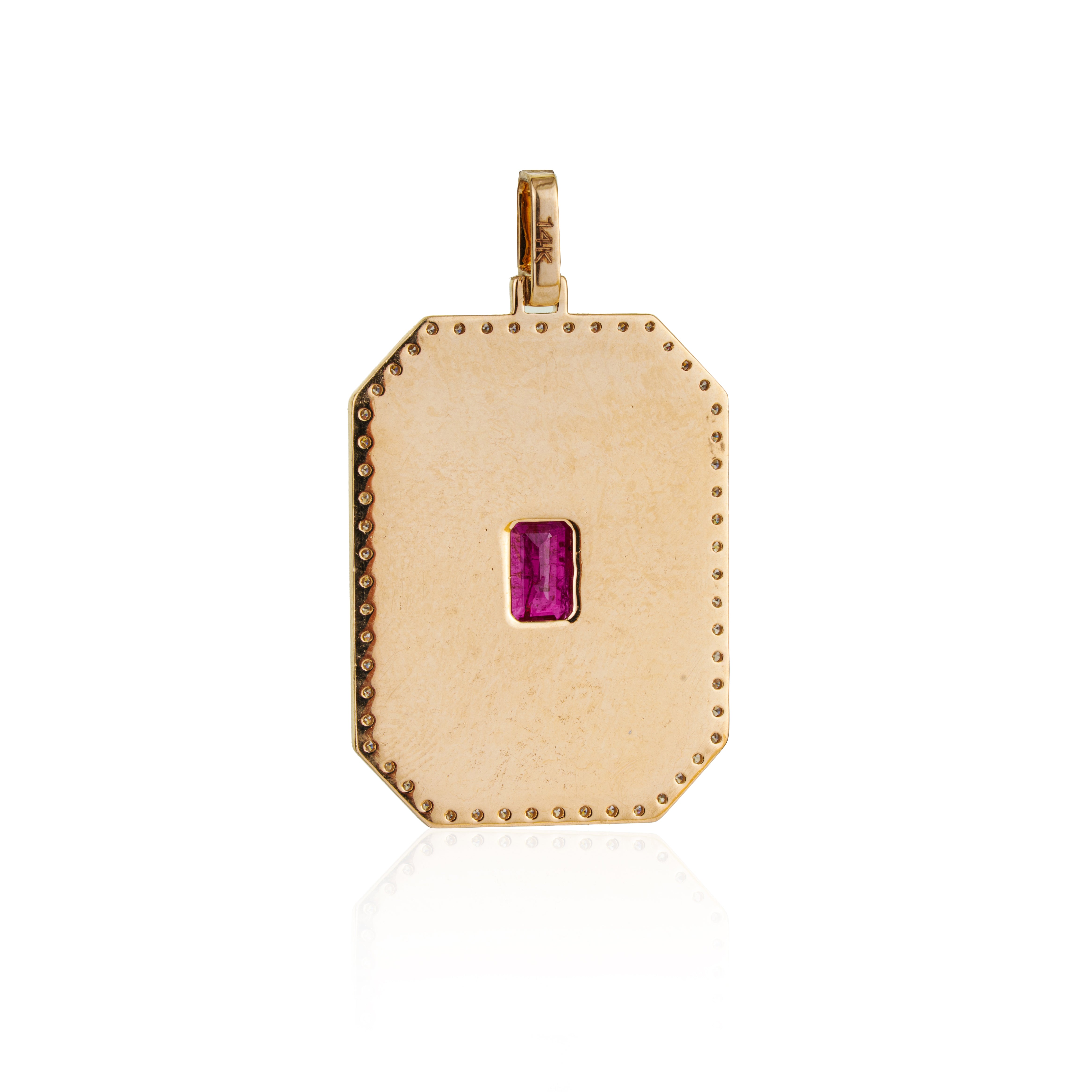 Ruby Diamond Pendant