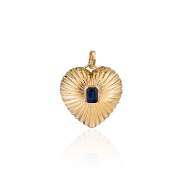 Sapphire Heart Pendant