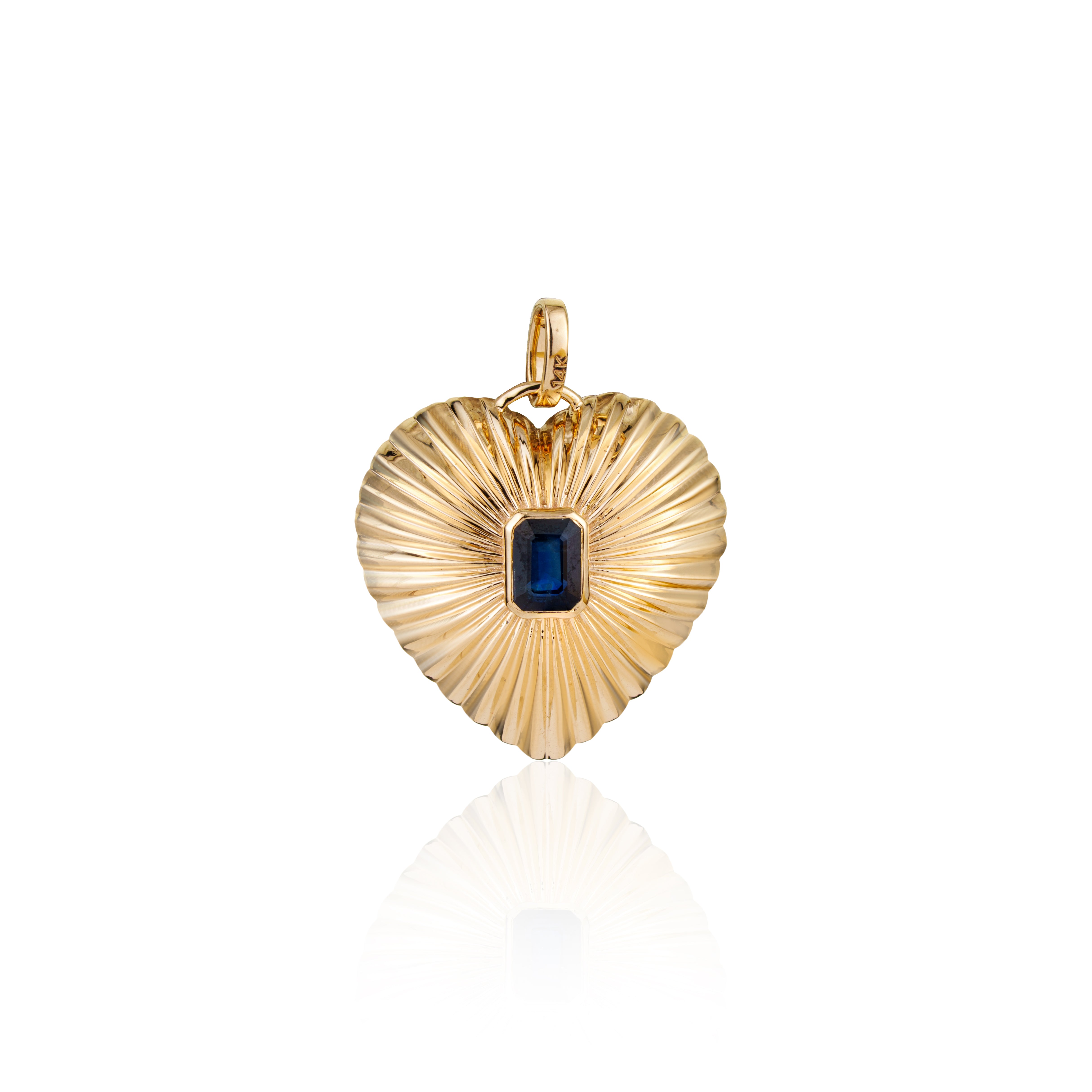 Sapphire Heart Pendant