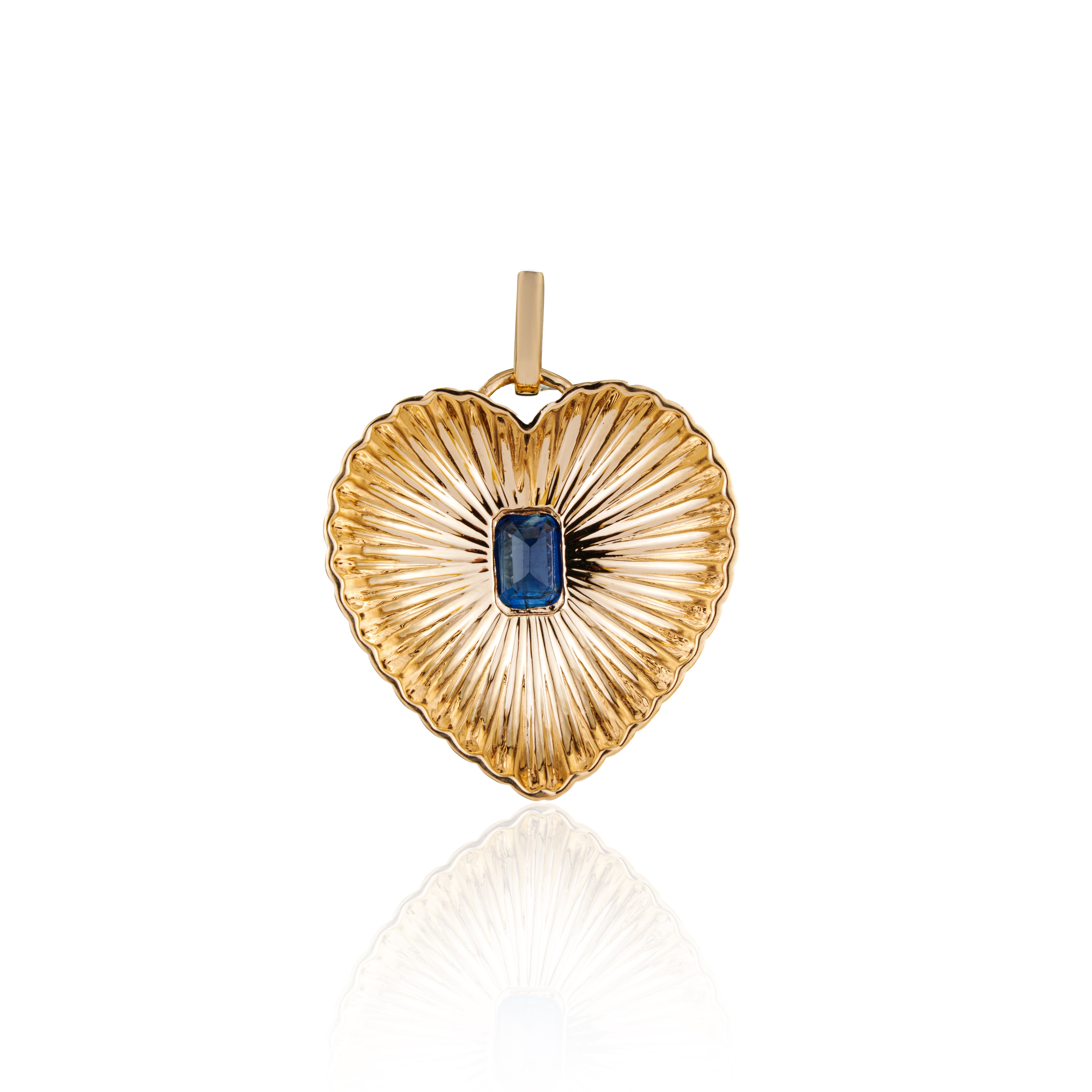Sapphire Heart Pendant