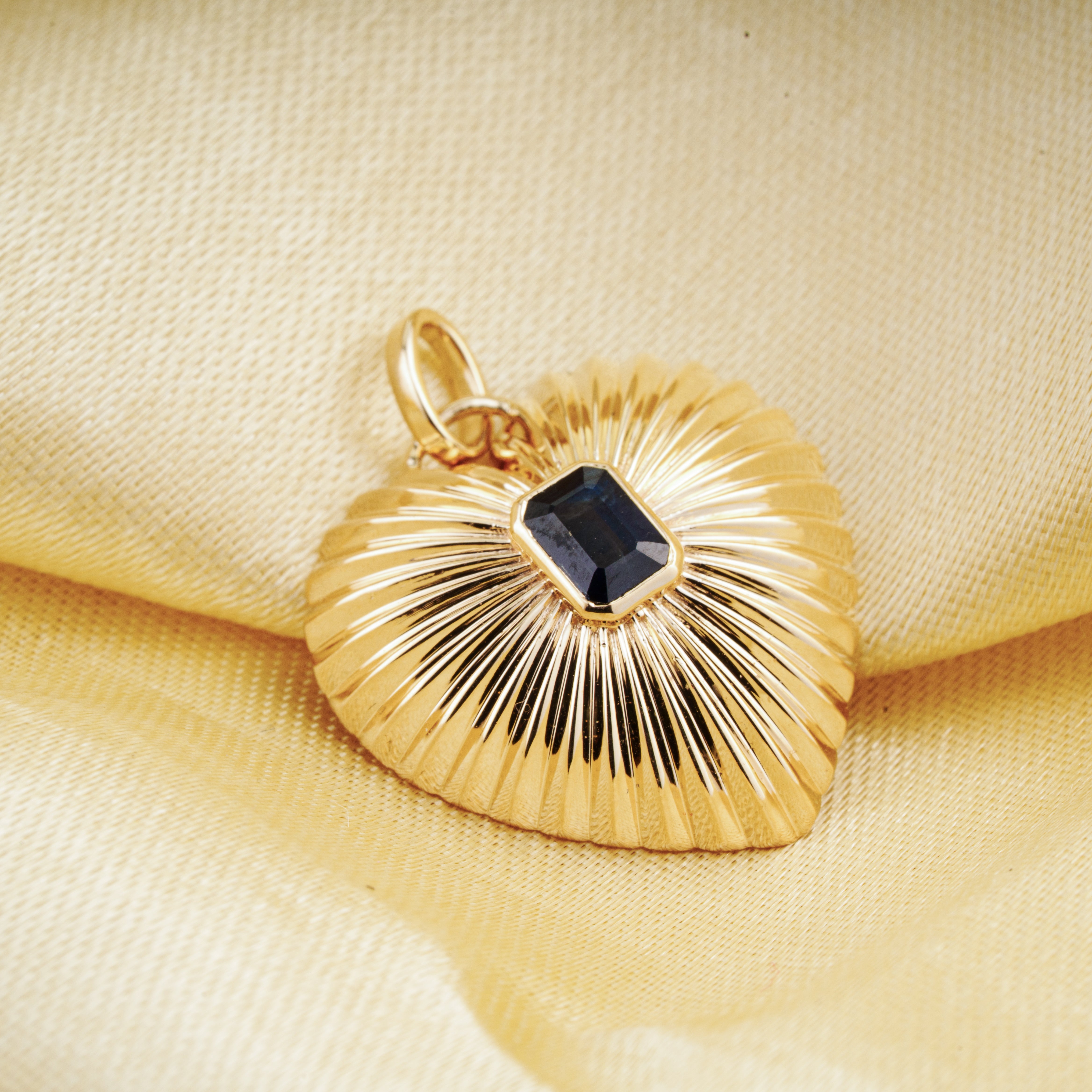 Sapphire Heart Pendant