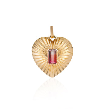Watermelon Tourmaline Heart Pendant