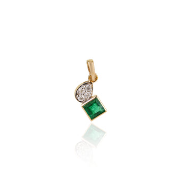 Emerald & Diamond Drop Pendant