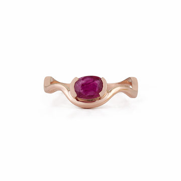 Ruby Gold Wave Ring