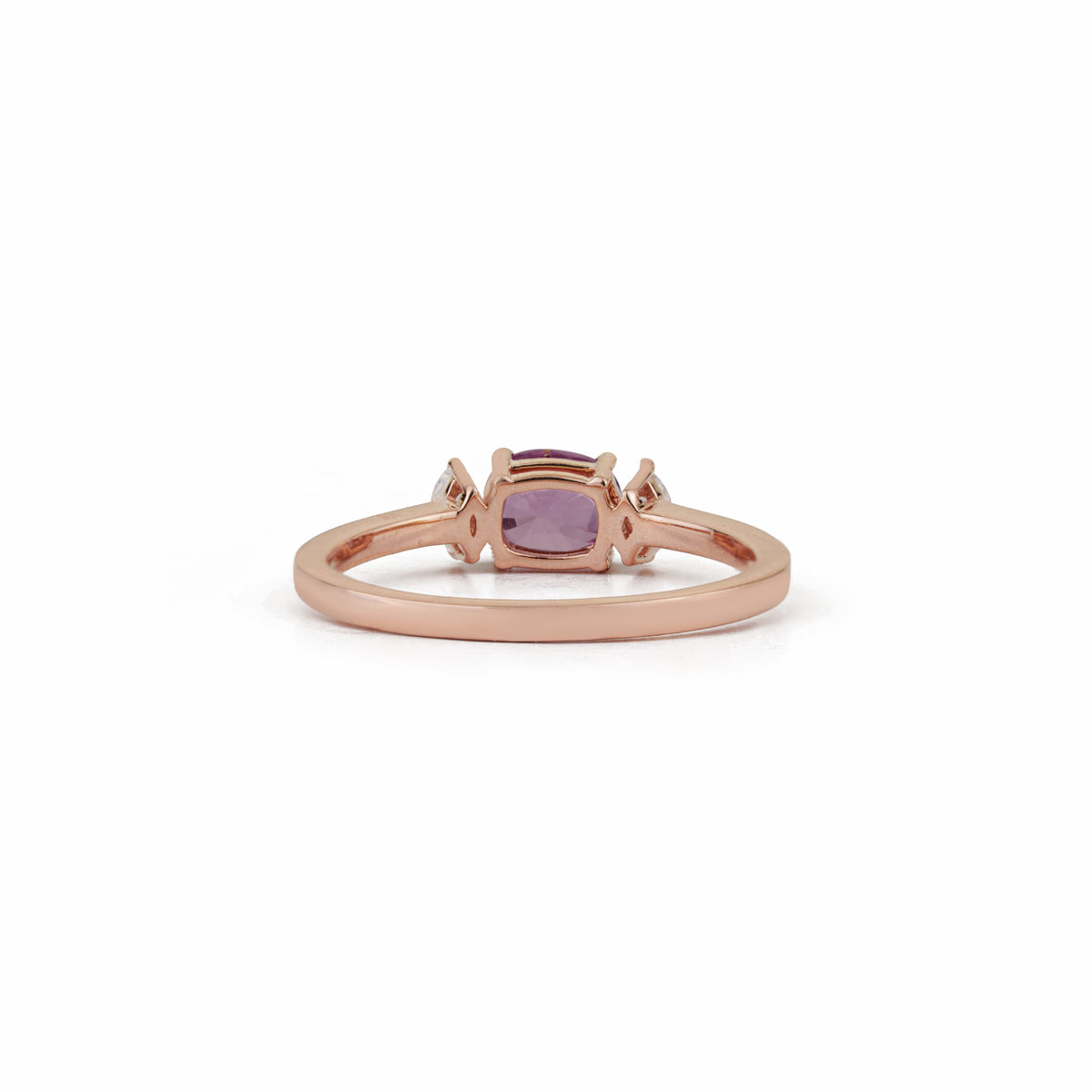 Pink Sapphire & Diamond Ring