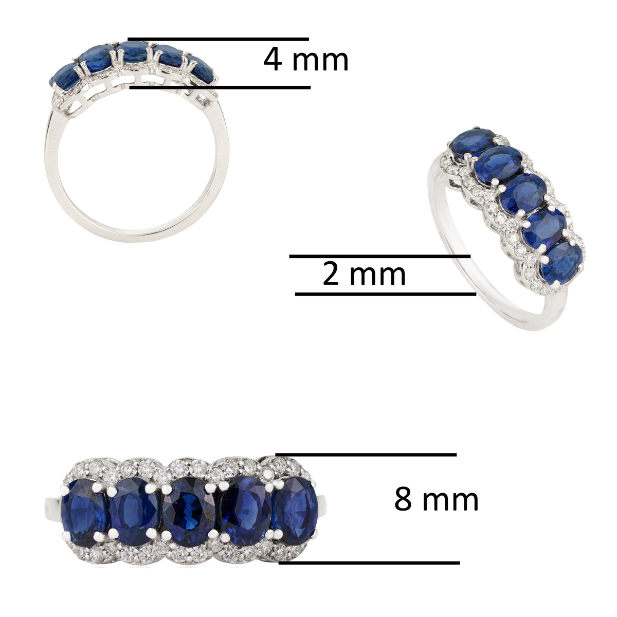 Blue Sapphire Diamond Ring