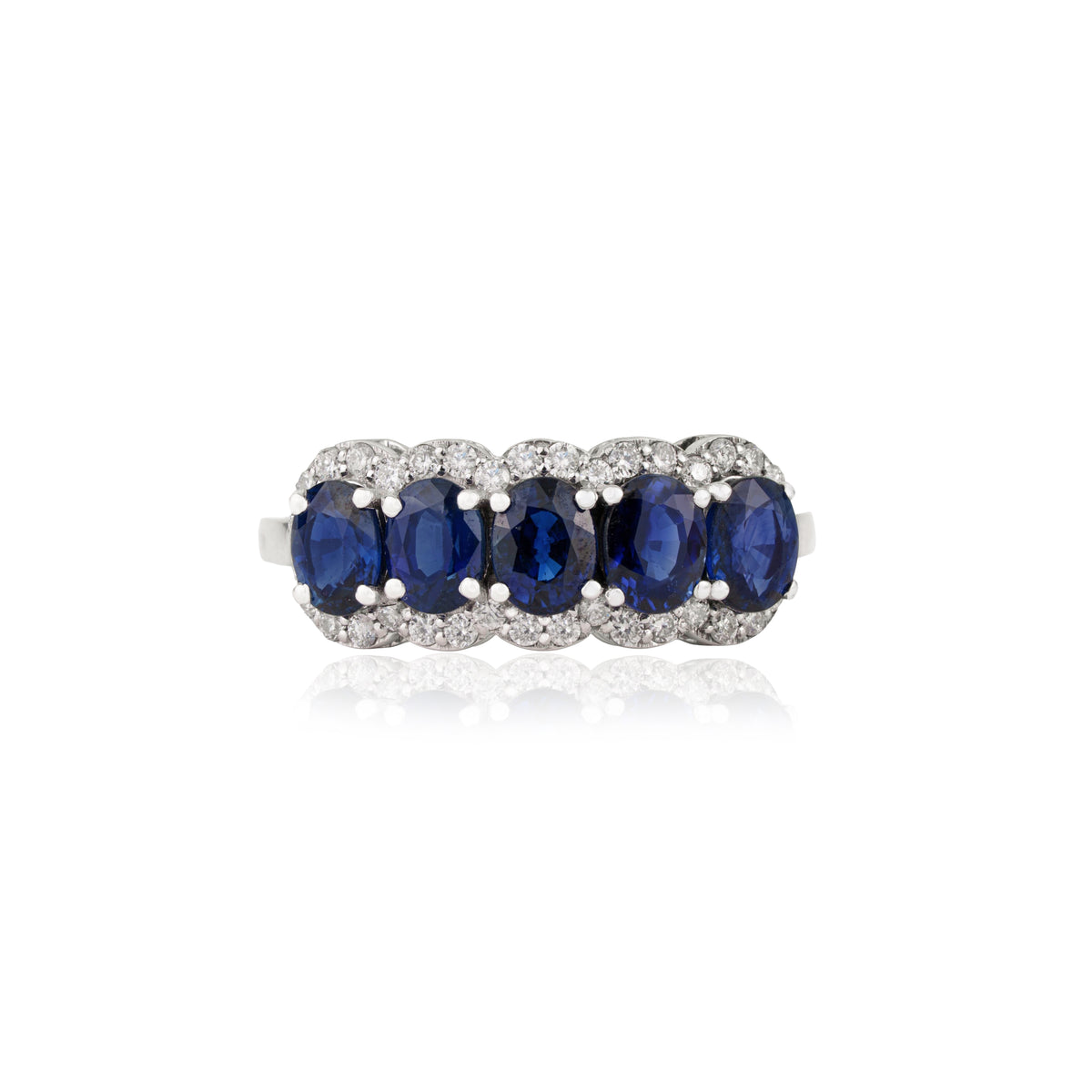 Blue Sapphire Diamond Ring