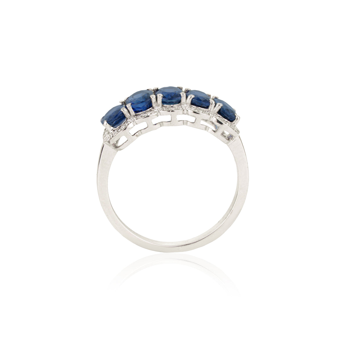 Blue Sapphire Diamond Ring