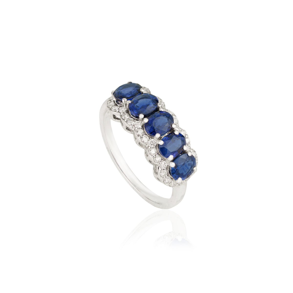 Blue Sapphire Diamond Ring