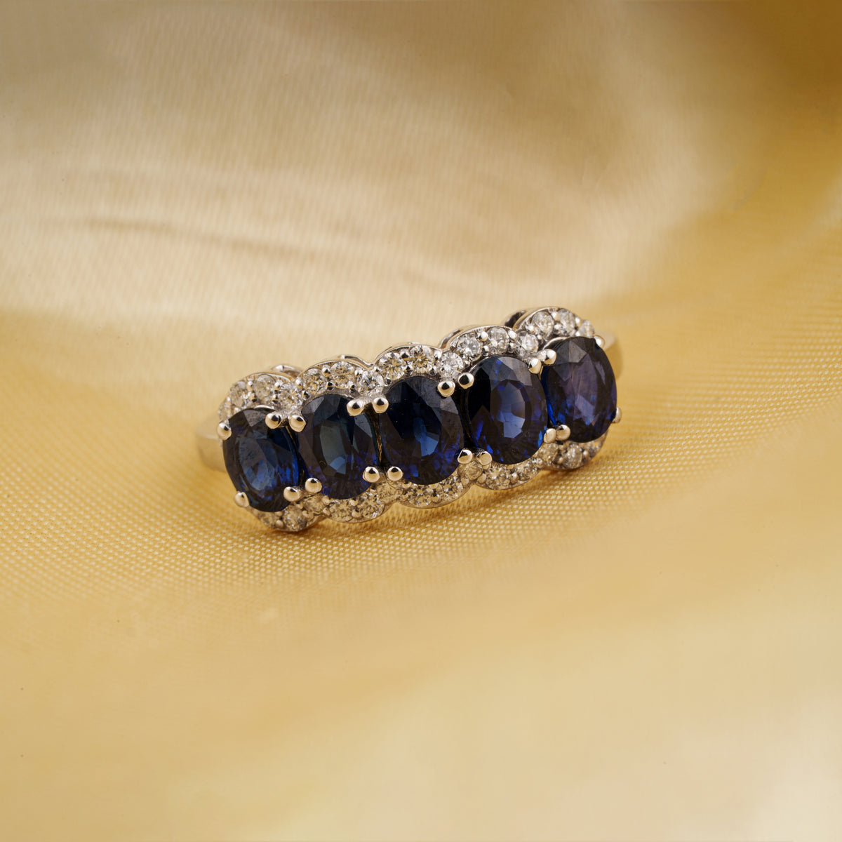 Blue Sapphire Diamond Ring