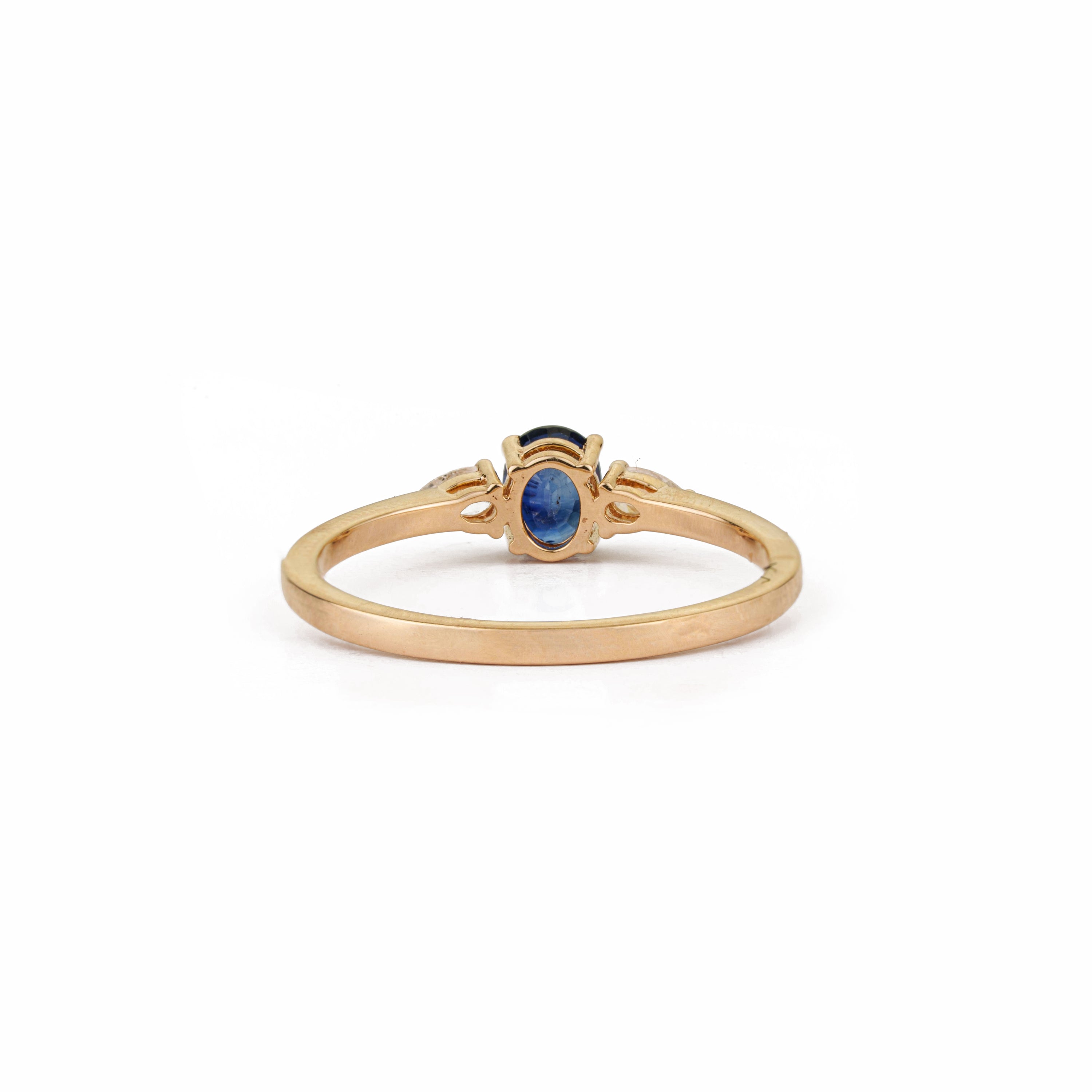 Natural Blue Sapphire Diamond Ring