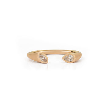 Pear Diamond Open Ring