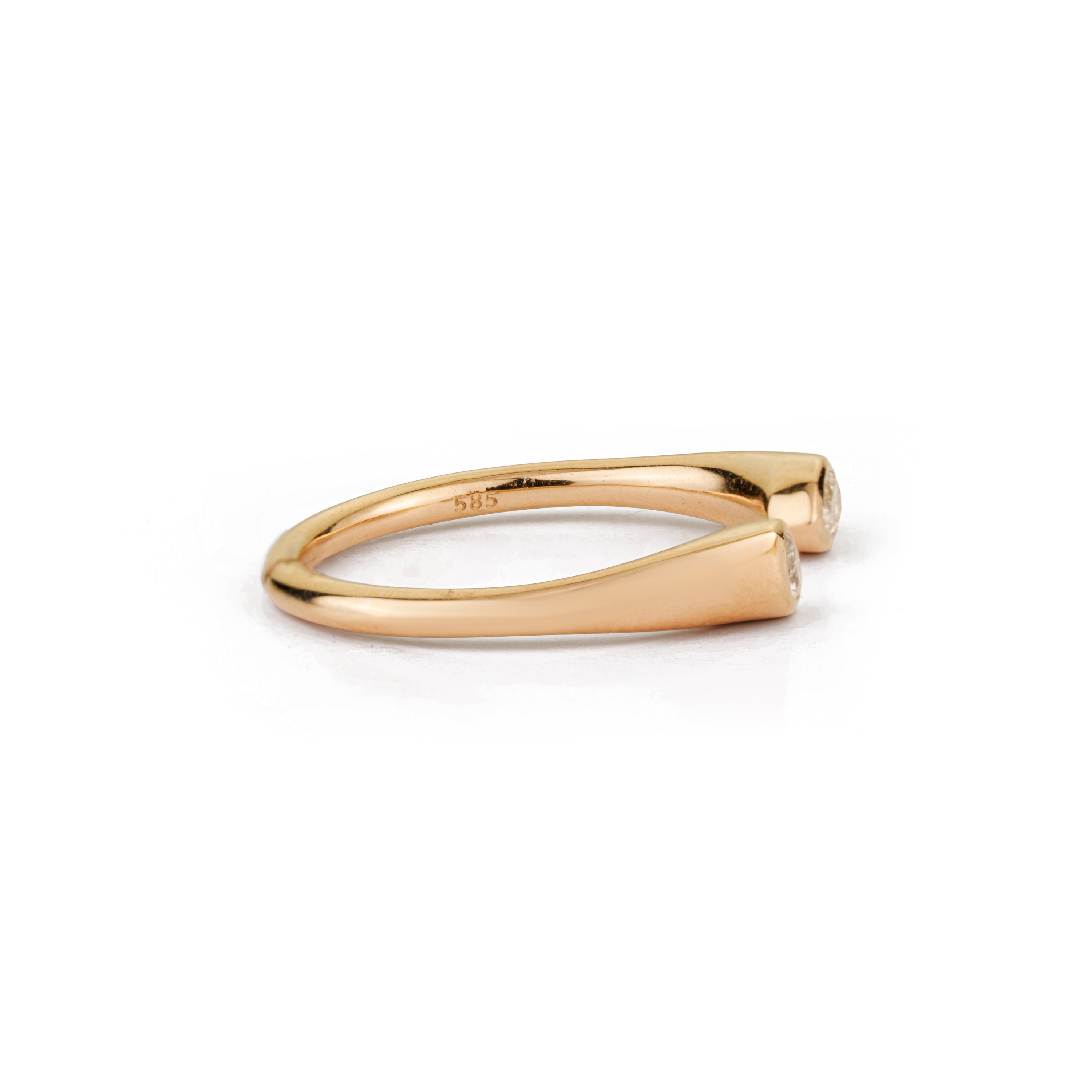 Pear Diamond Open Ring