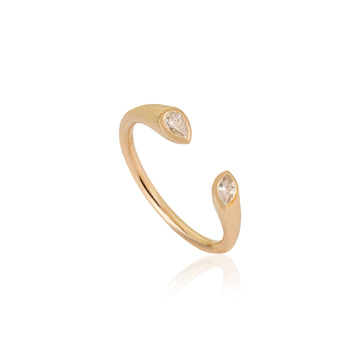 Pear Diamond Open Ring
