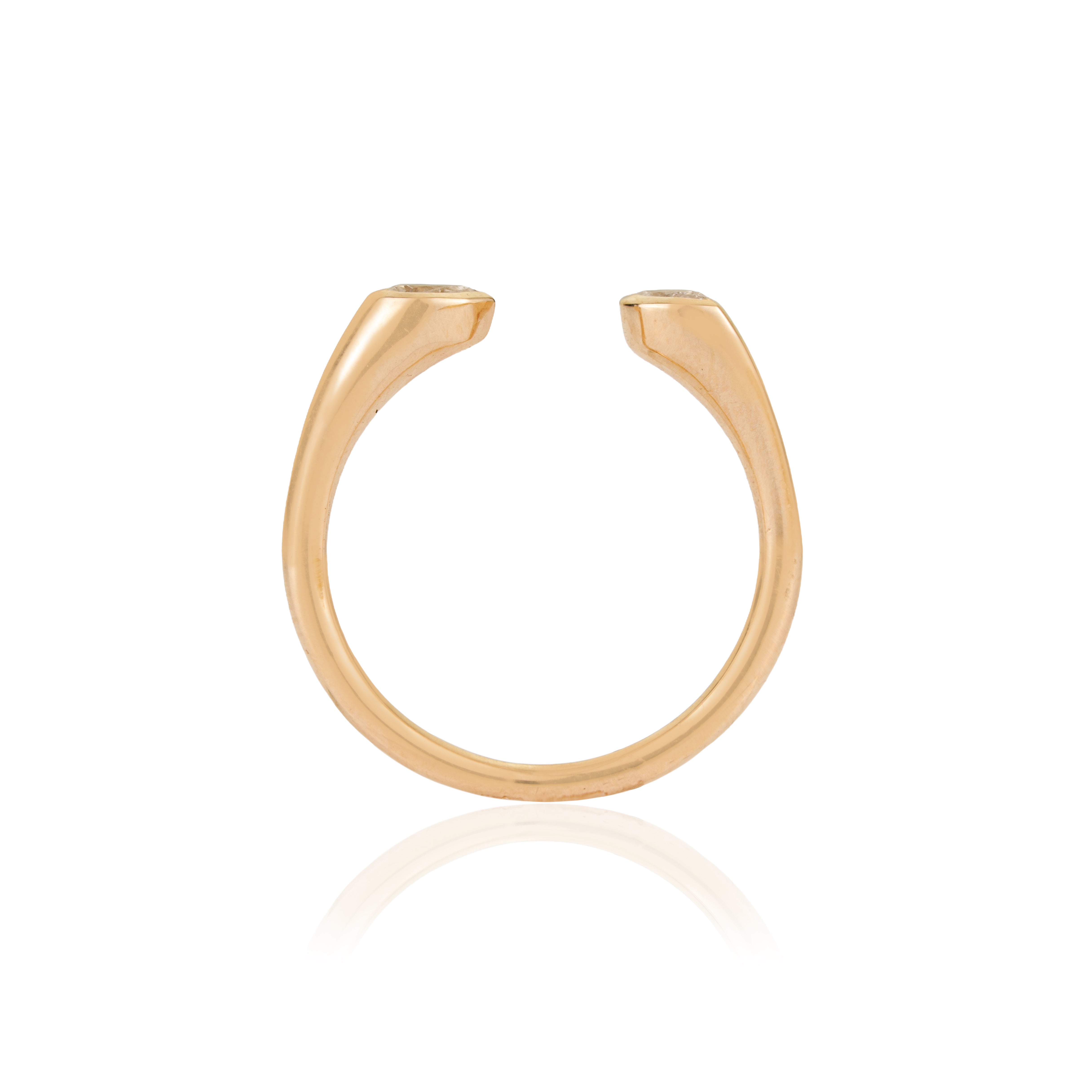 Pear Diamond Open Ring