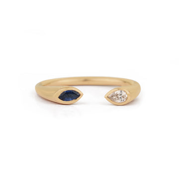 Blue Sapphire Diamond Ring