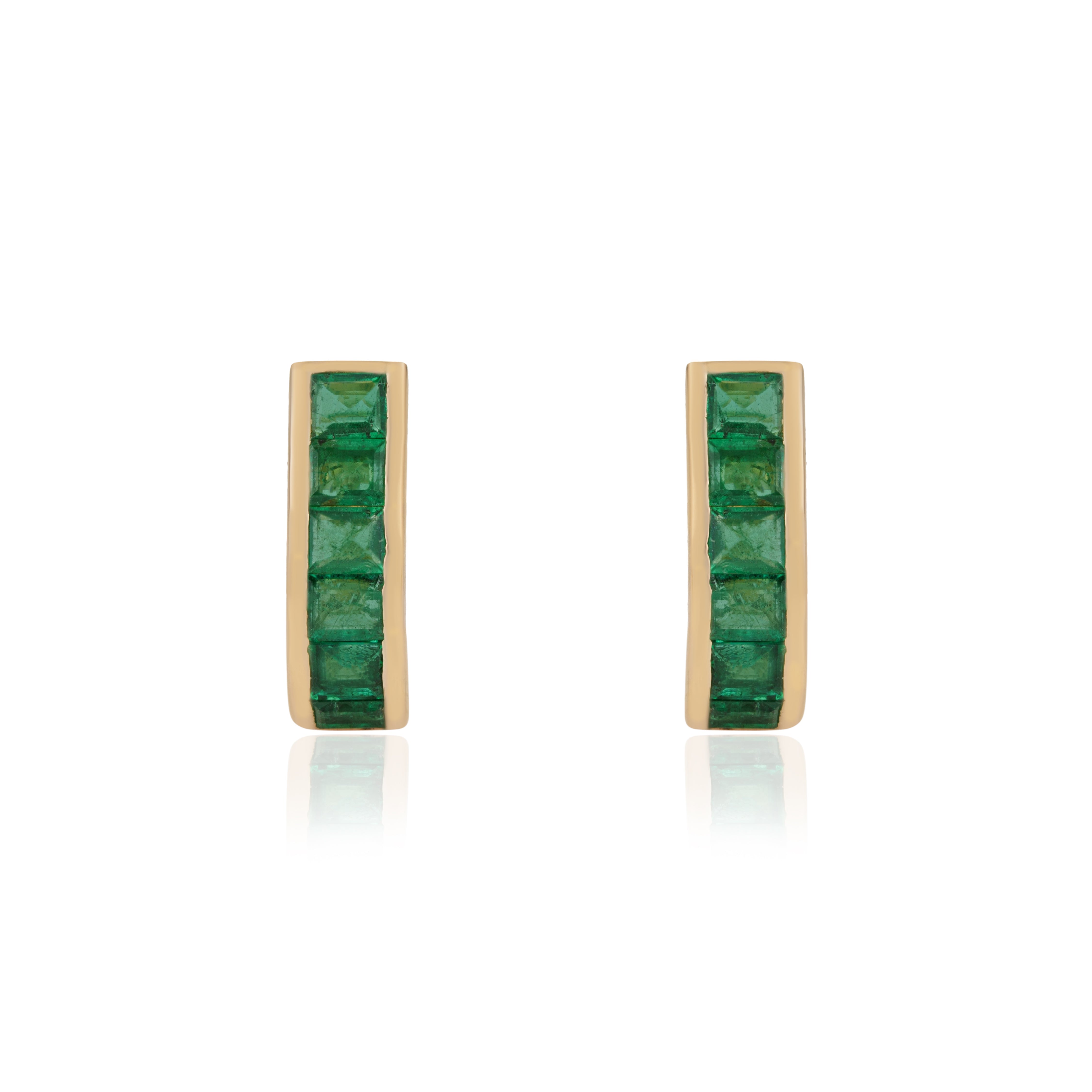 Emerald Stud Earrings