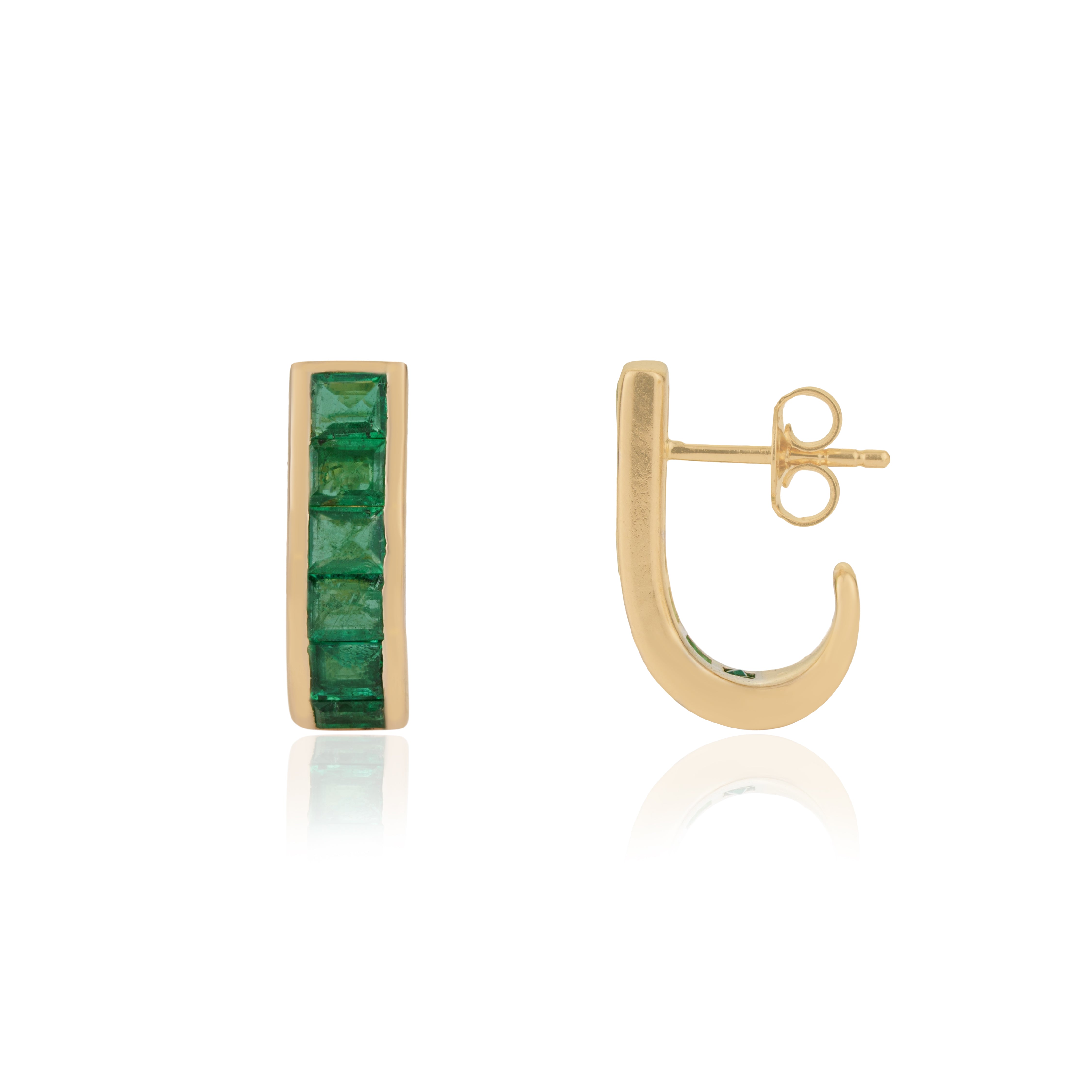 Emerald Stud Earrings