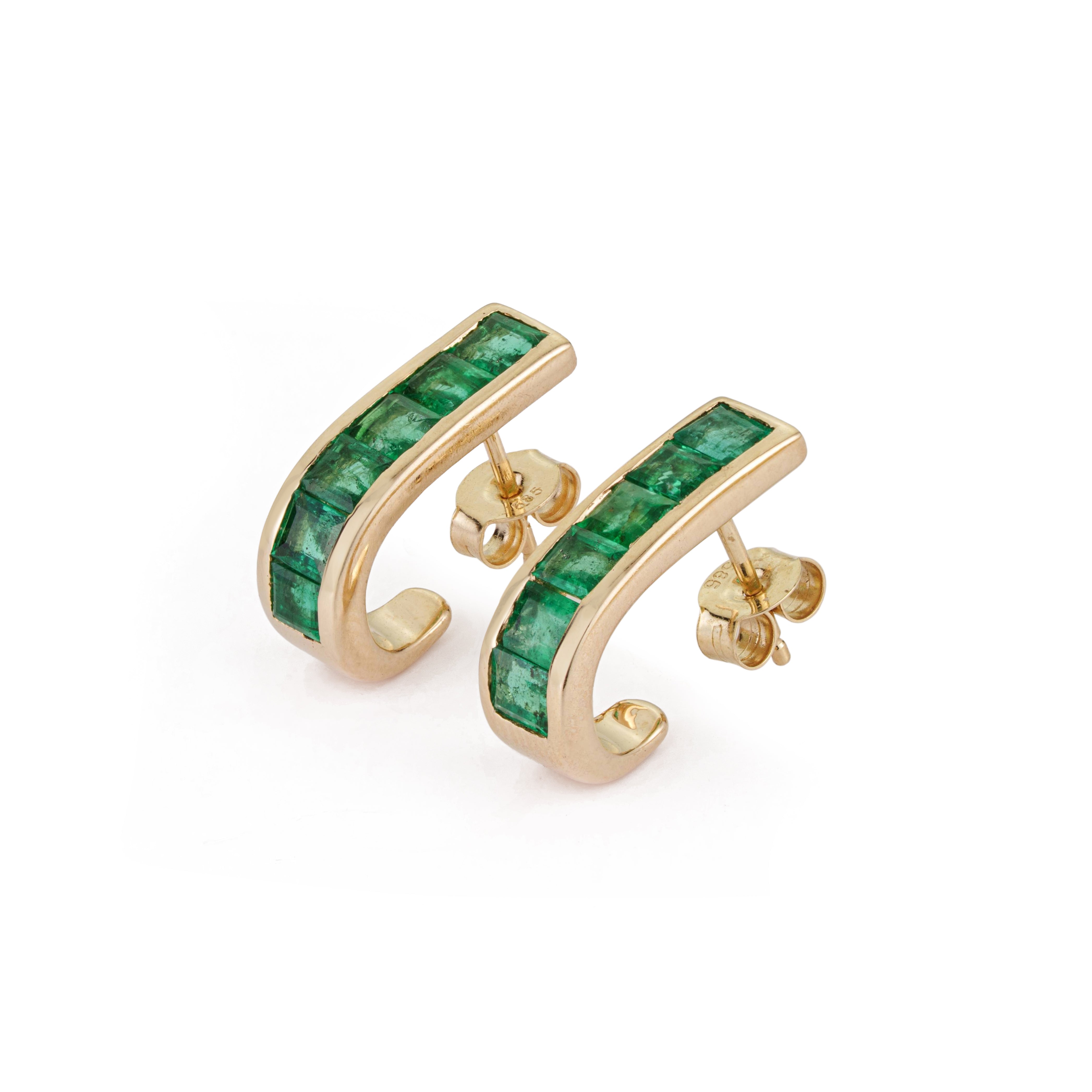 Emerald Stud Earrings