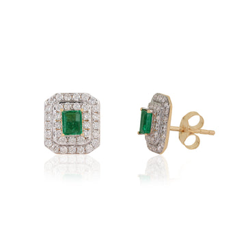 Emerald Cut Emerald Earrings