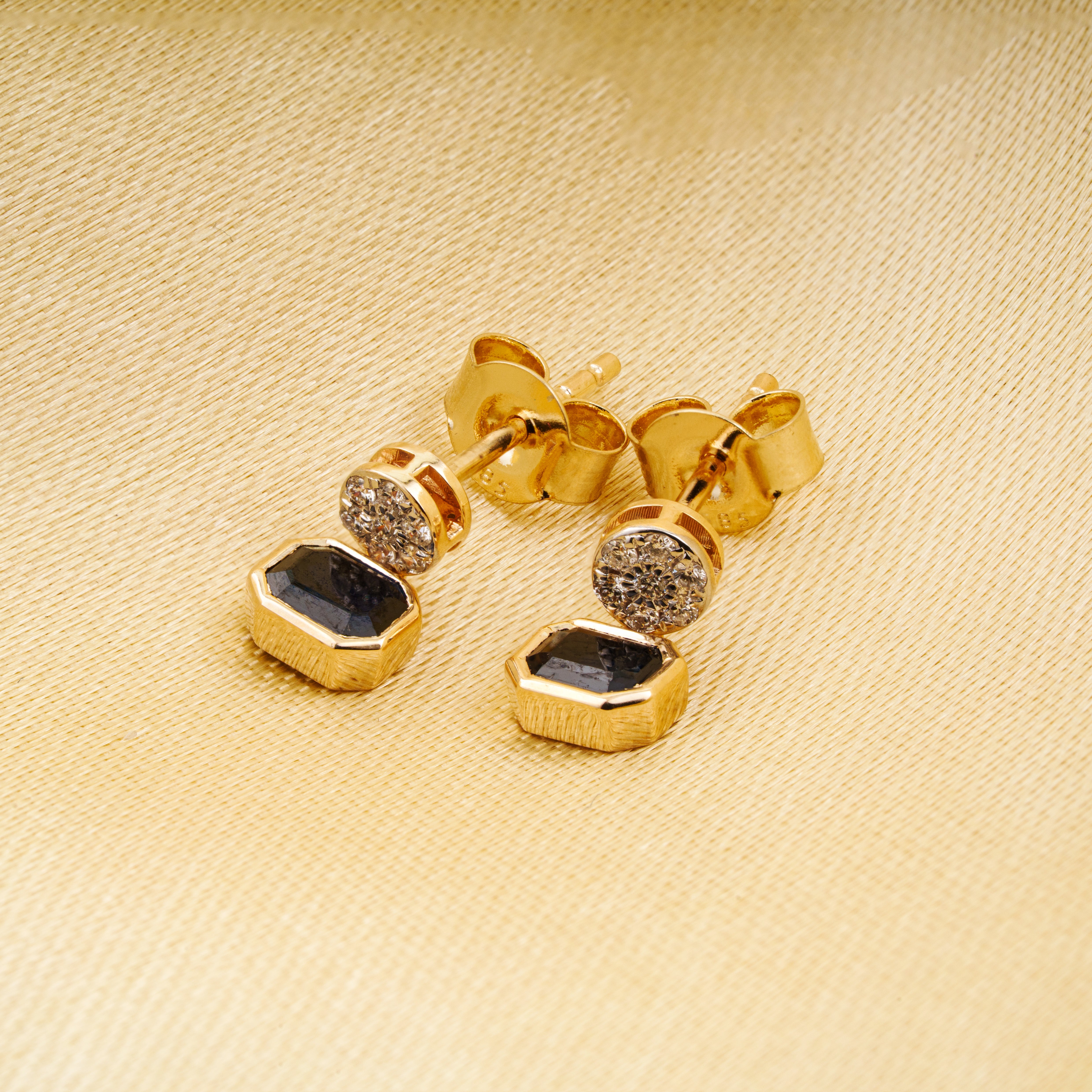 Sapphire Diamond Drop Earrings
