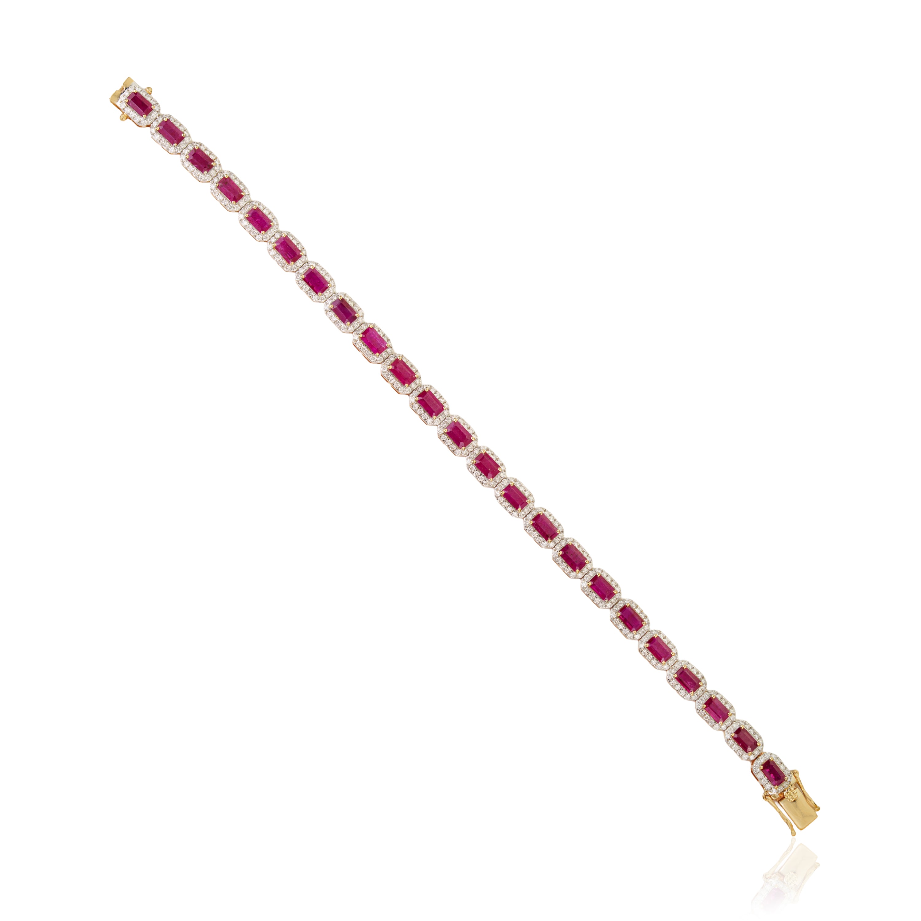 Ruby Diamond Tennis Bracelet