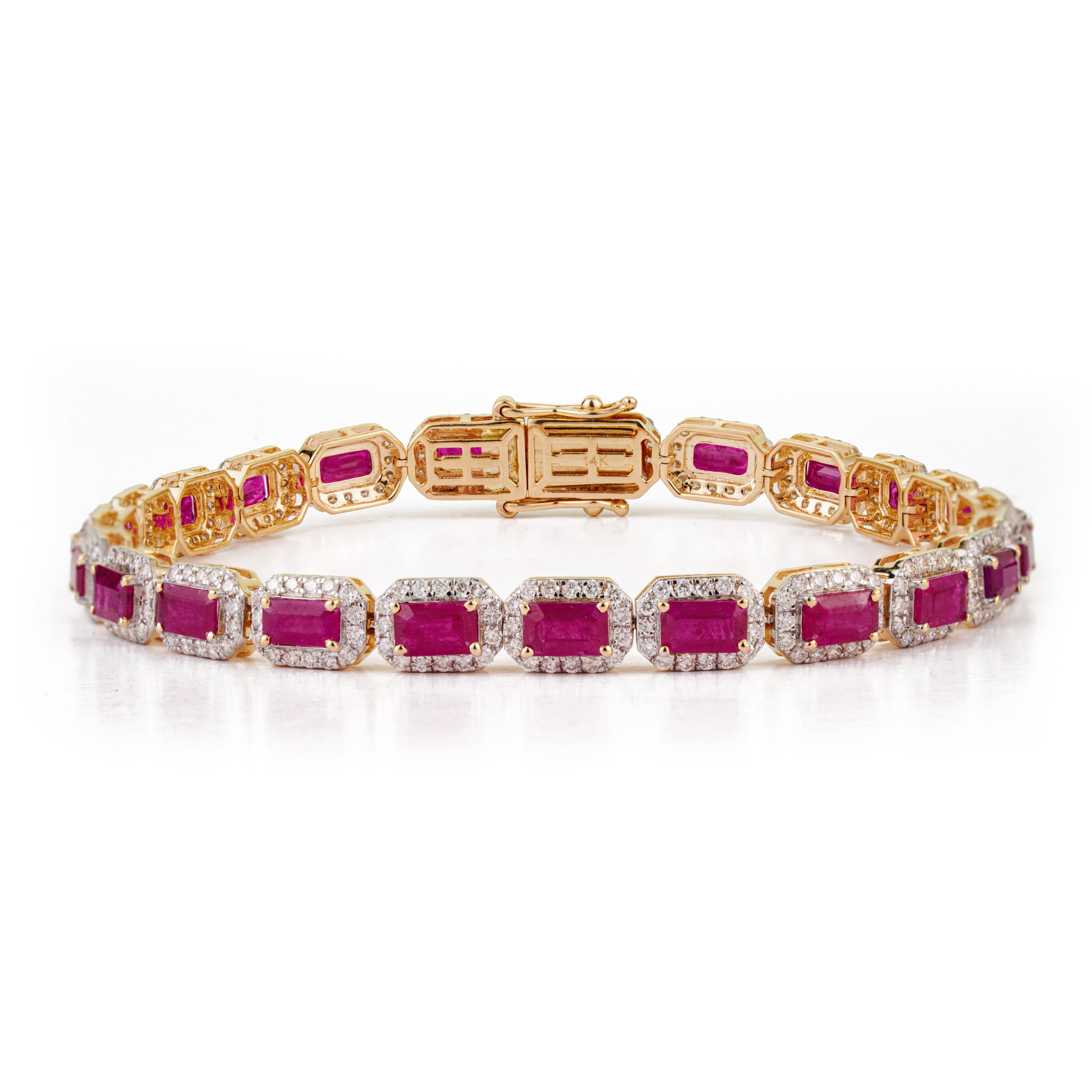 Ruby Diamond Tennis Bracelet