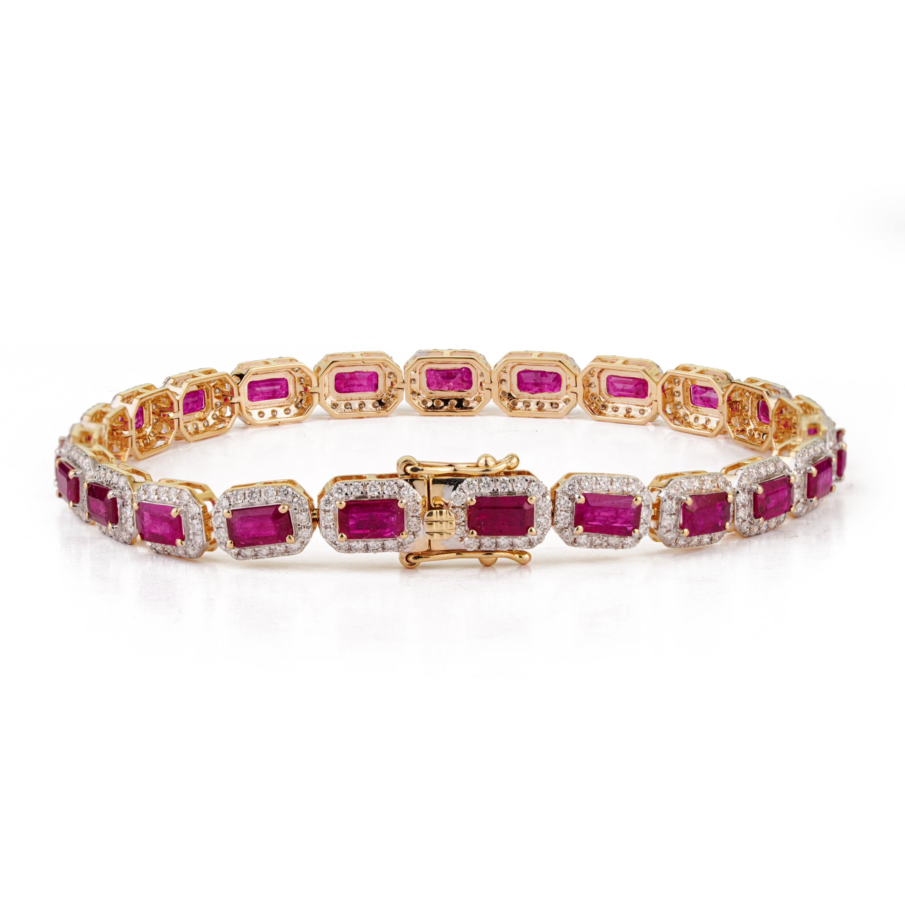 Ruby Diamond Tennis Bracelet