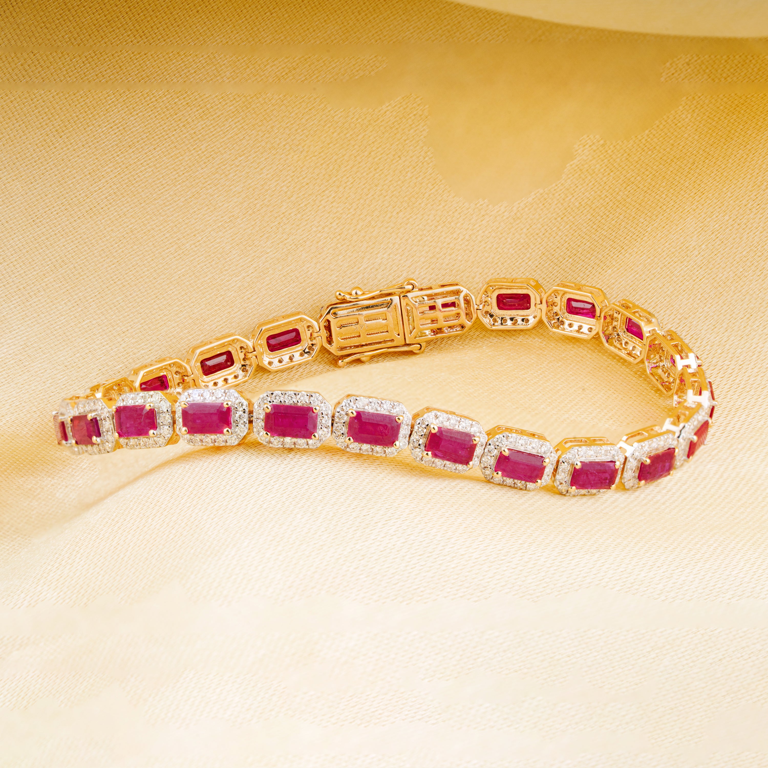 Ruby Diamond Tennis Bracelet