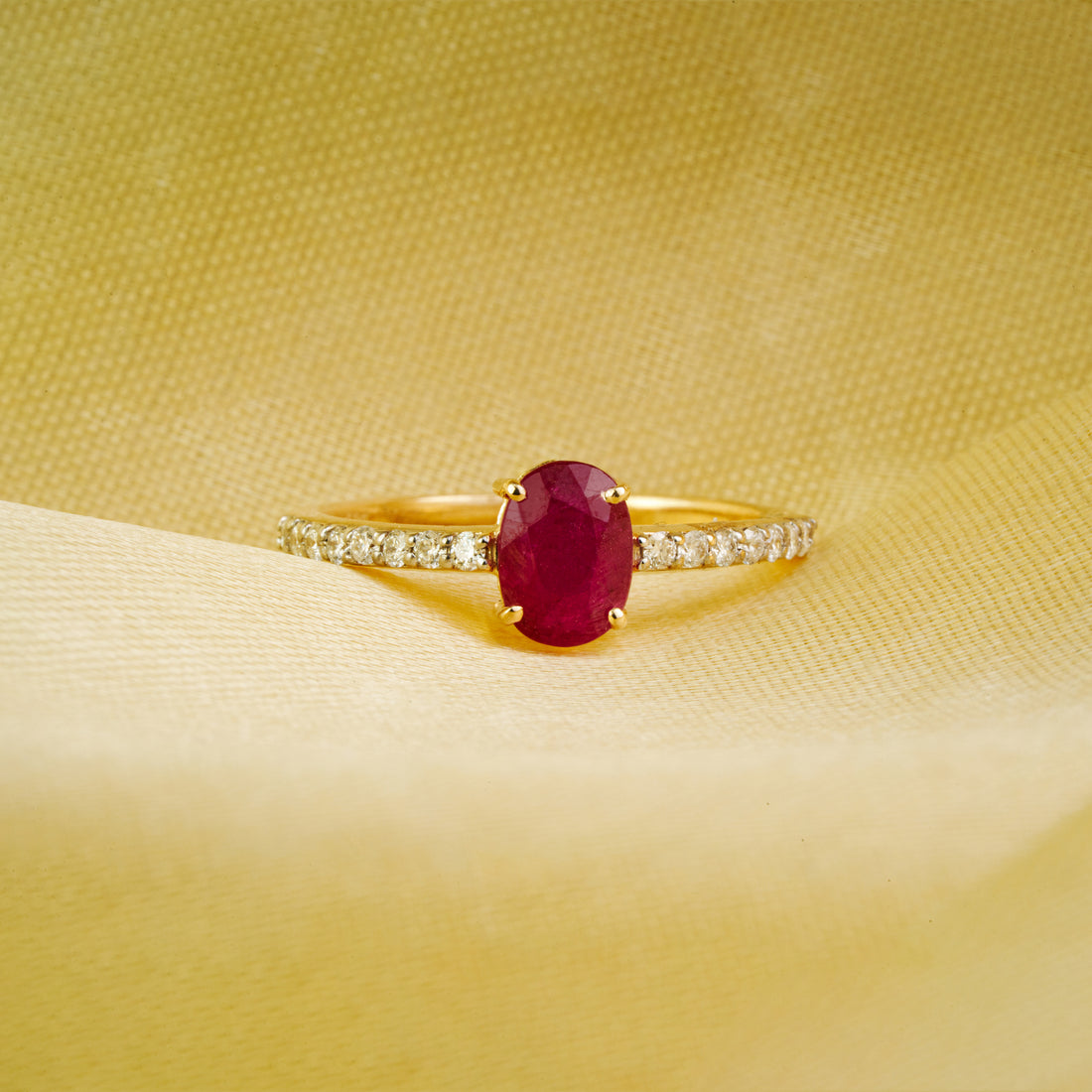 Natural Ruby Diamond Ring