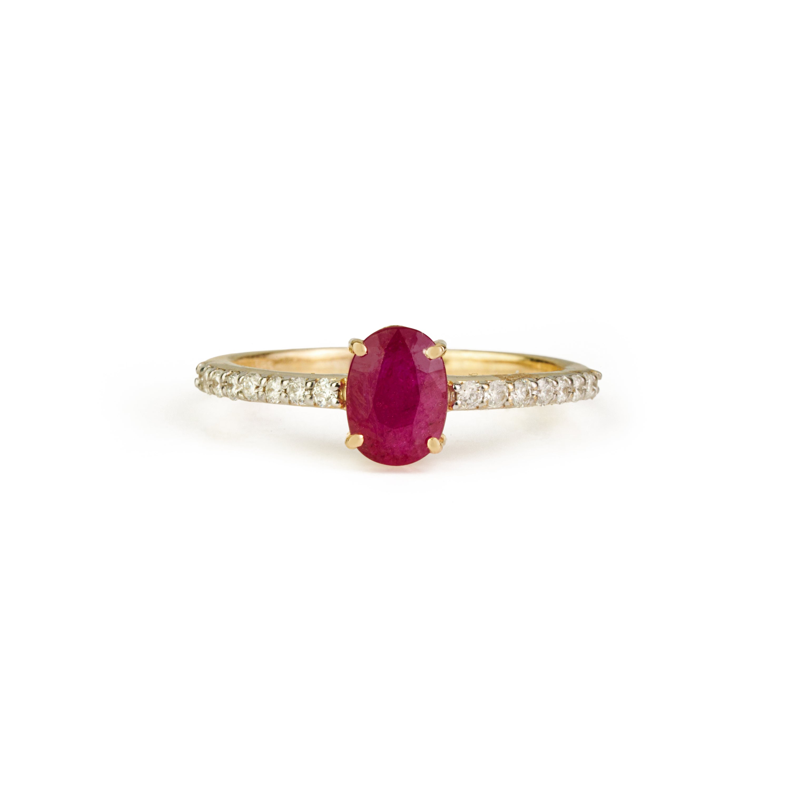 Natural Ruby Diamond Ring
