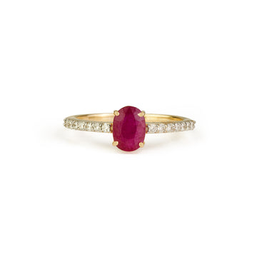 Natural Ruby Diamond Ring