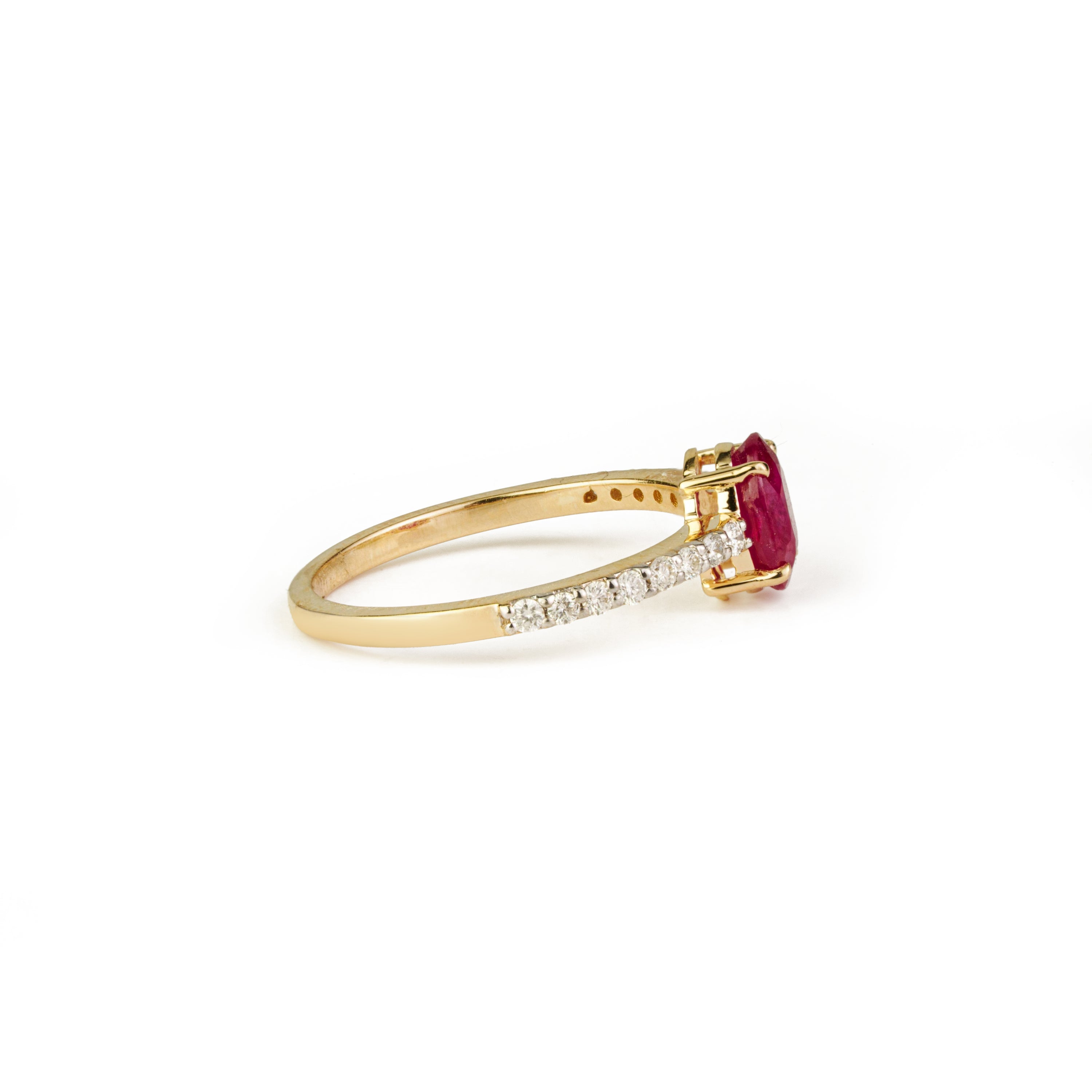 Natural Ruby Diamond Ring