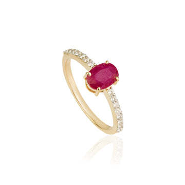 Natural Ruby Diamond Ring