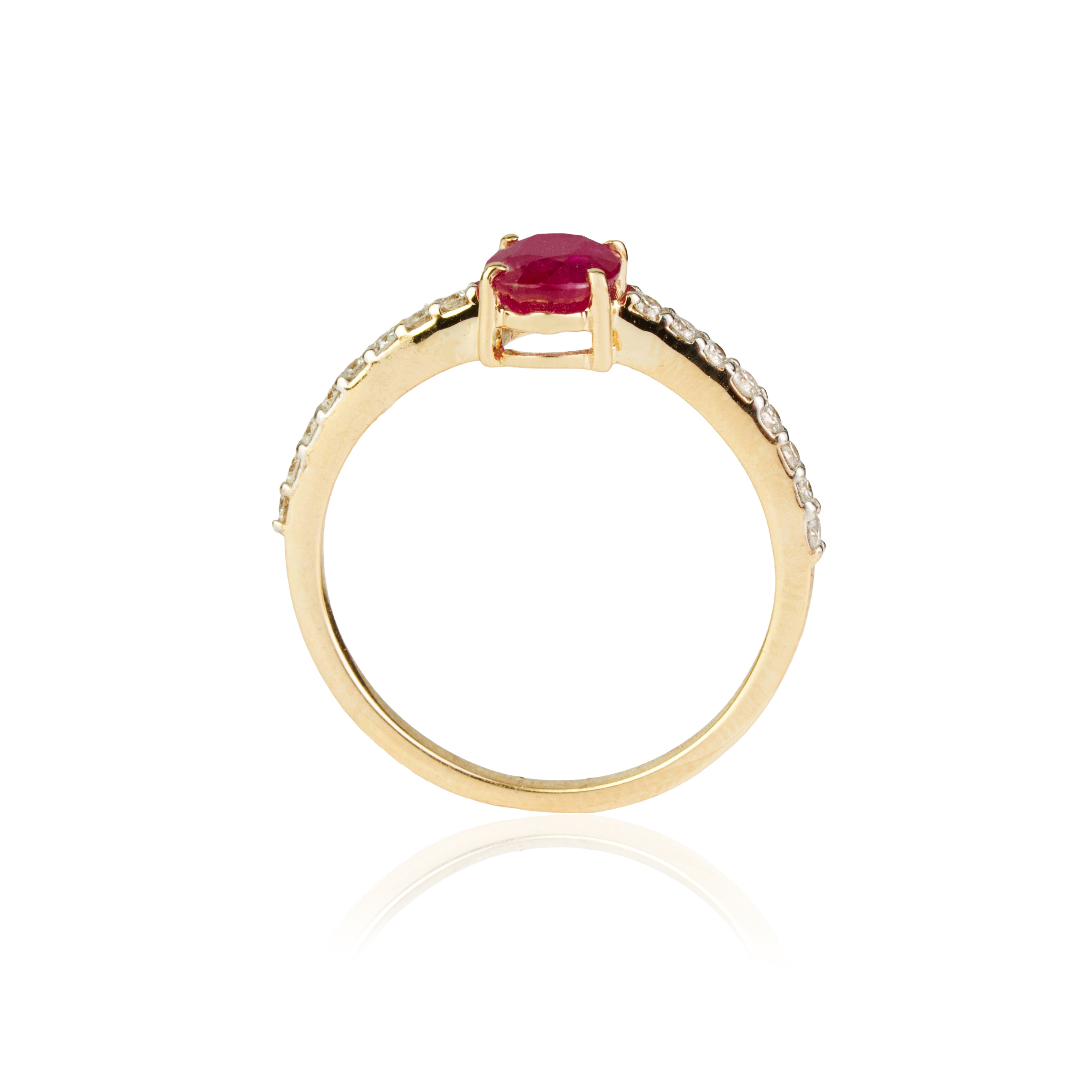 Natural Ruby Diamond Ring