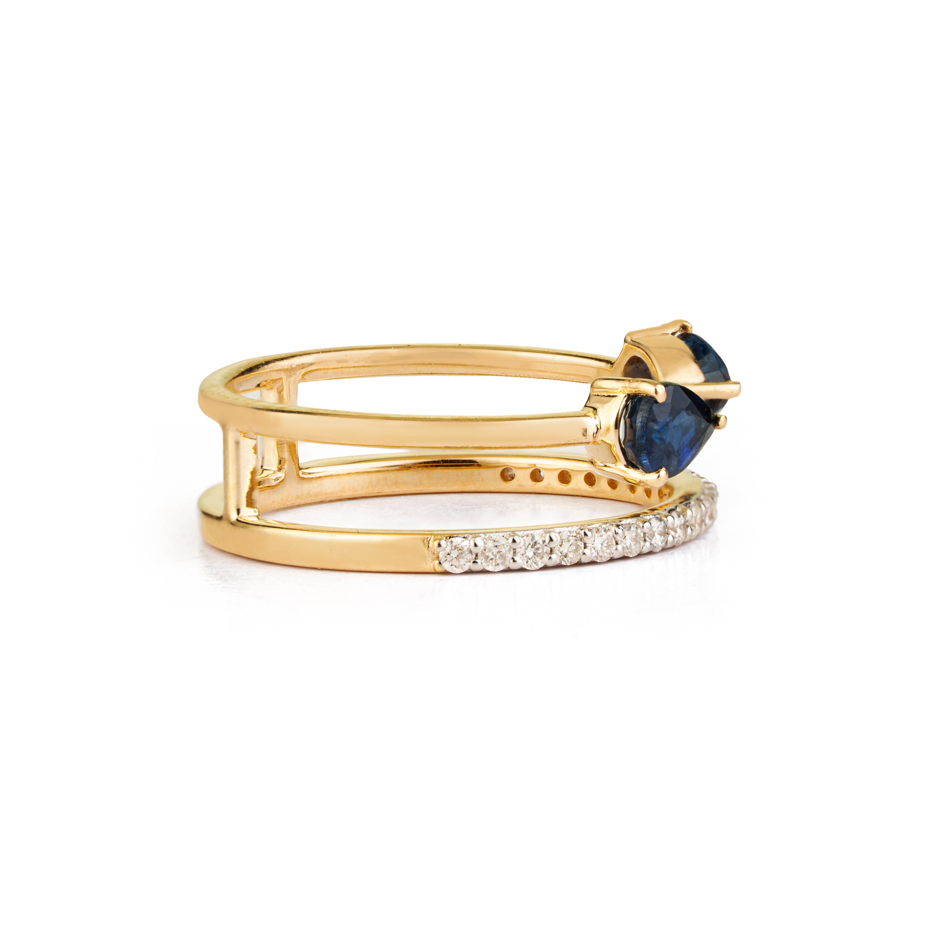 Blue Sapphire Open Ring