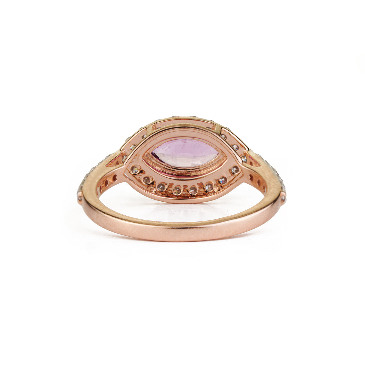 Marquise Cut Pink Sapphire Diamond Ring
