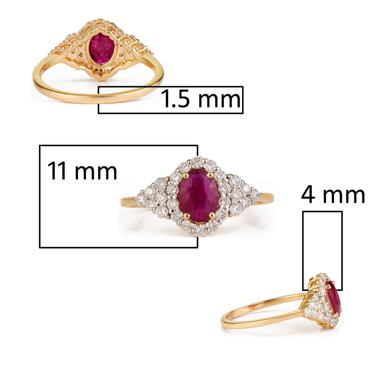 Oval Ruby Diamond Ring