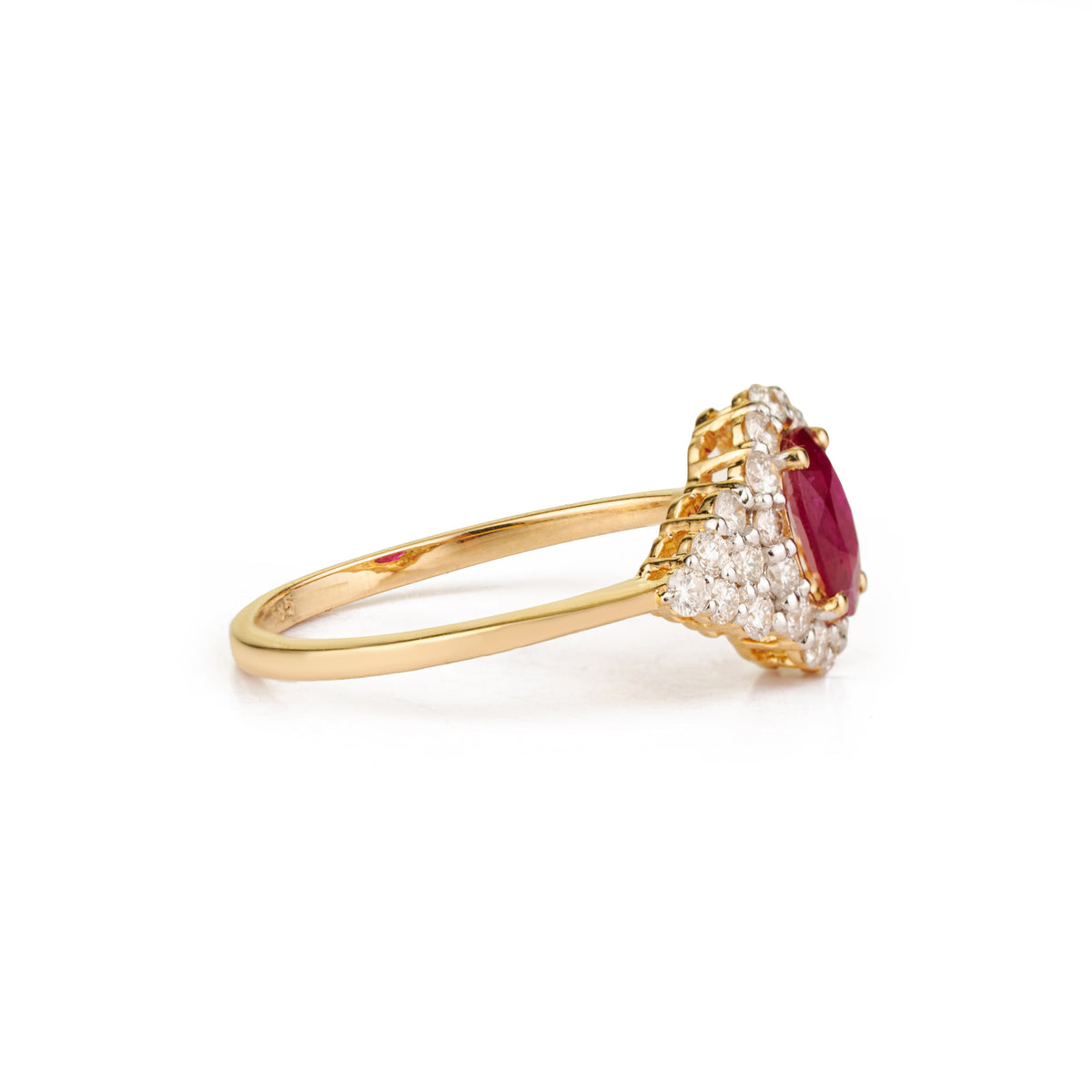 Oval Ruby Diamond Ring