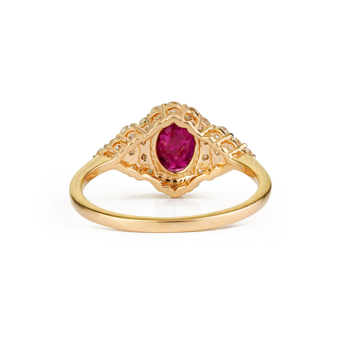 Oval Ruby Diamond Ring
