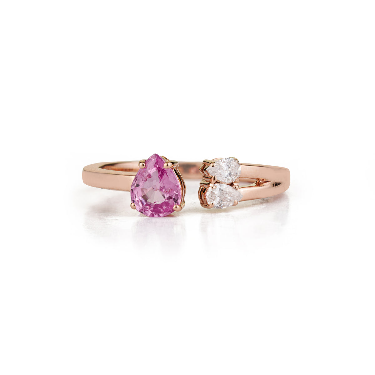 Pink Sapphire Toi et Moi Ring
