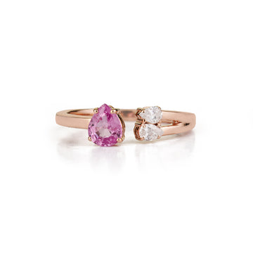 Pink Sapphire Toi et Moi Ring