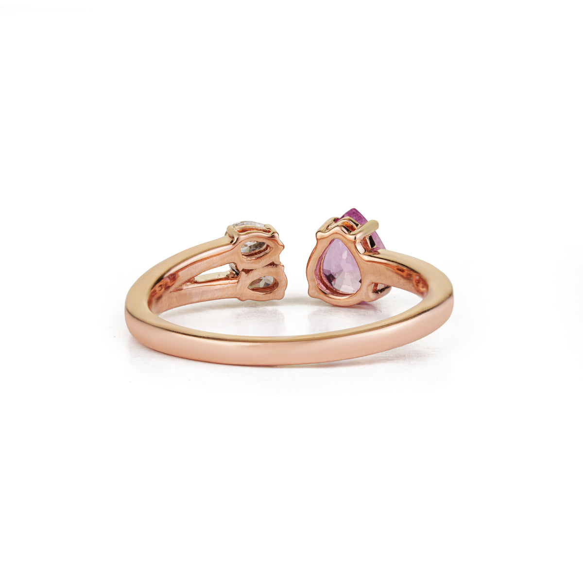 Pink Sapphire Toi et Moi Ring